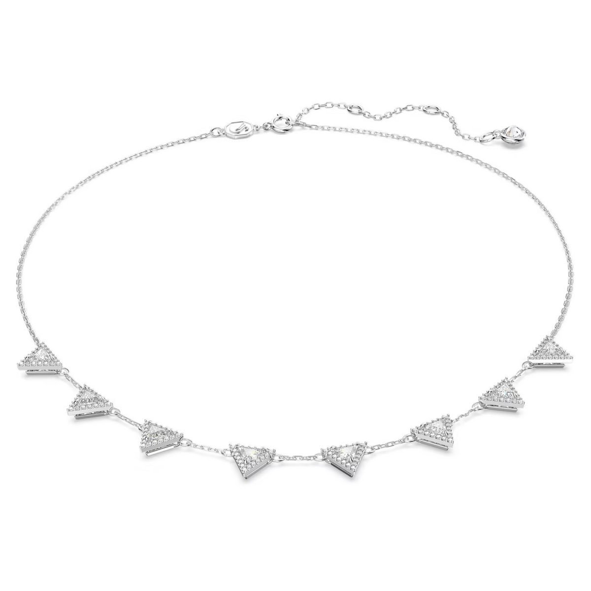 Ortyx Necklace Triangle Cut, White, Rhodium Plated – Independent