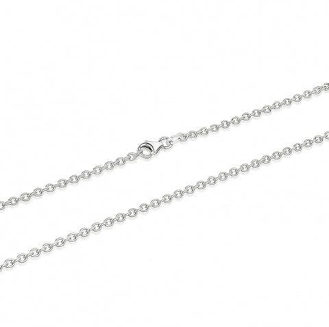Sterling Silver Rhodium Plated Rolo Chain 20 inches