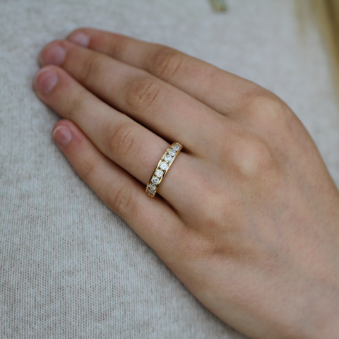 14kt Yellow Gold 1.00cttw Channel Set Diamond Band