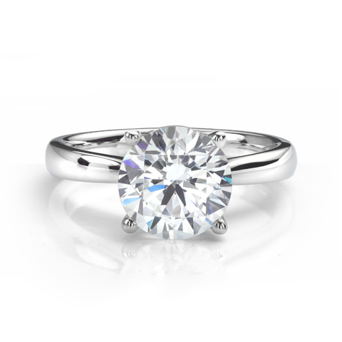 14kt White Gold 2.01ct Round Canadian Diamond Engagement Ring