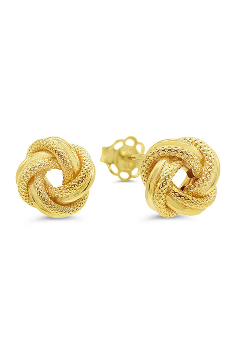 10kt Yellow Gold Knot Stud Earrings