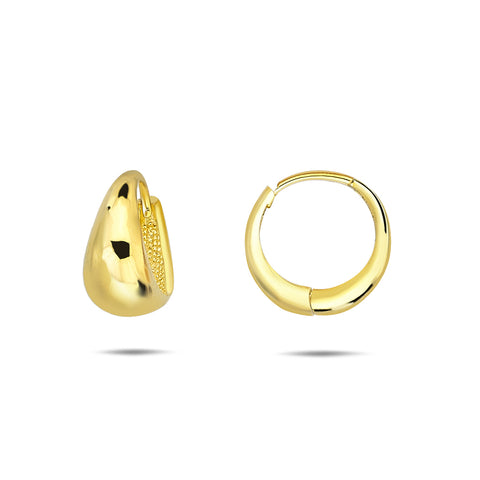 10kt Yellow Gold High Polished Hoop Earrings