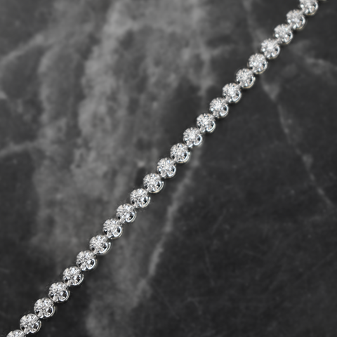 10kt White Gold 1.00cttw Lab Grown Diamond Tennis Bracelet