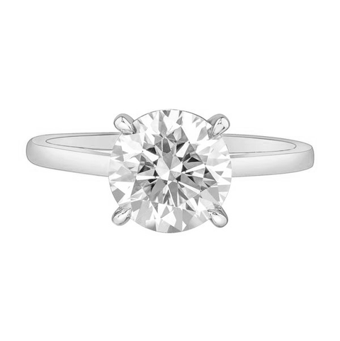 14kt White Gold 1.00ct Round Canadian Diamond Solitaire Engagement Ring