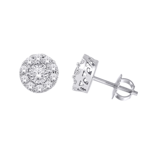 Diamond Screwback good Studs 10 kt gold NWT!!