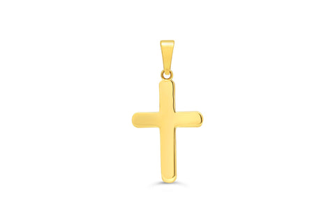 10kt Yellow Gold Flat Cross Medium