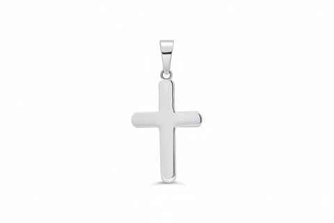 10kt White Gold Flat Cross