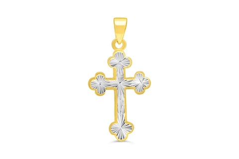 10kt Gold Two-Tone Crucifix