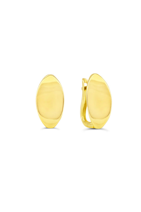10kt Yellow Gold High Polished Hoop Earrings