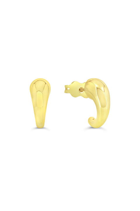 10kt Yellow Gold Classic Slim Huggie Earrings