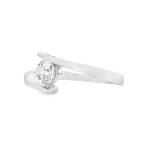 18kt White Gold 1.13cttw Unique Ring with Canadian Diamond