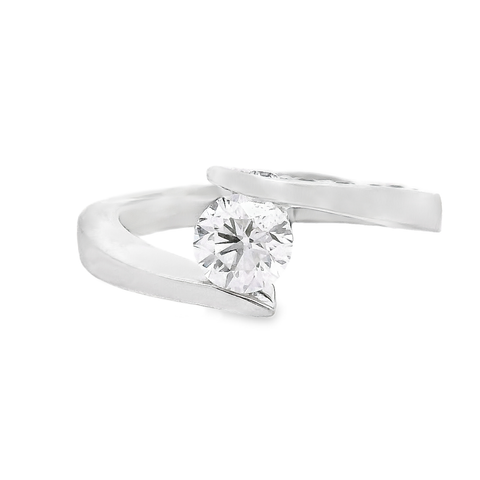 18kt White Gold 1.13cttw Unique Ring with Canadian Diamond