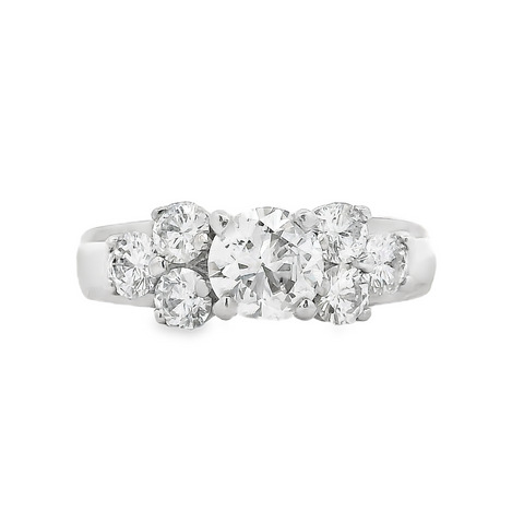 14kt White Gold 1.34cttw Round Brilliant Cut Diamond Ring