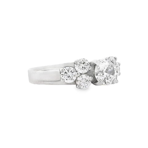 14kt White Gold 1.34cttw Round Brilliant Cut Diamond Ring