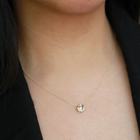 10kt Yellow Gold Pulse Diamond Pendant