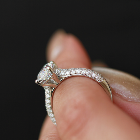 14kt White Gold 2.70cttw Lab-Grown Marquise Diamond Engagement Ring
