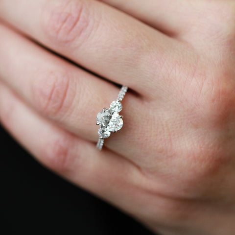 14kt White Gold 1.58cttw Lab-Grown Diamond Three Stone Ring