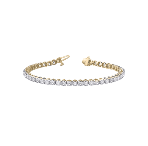 10kt Yellow Gold 3.00cttw Lab Grown Diamond Tennis Bracelet