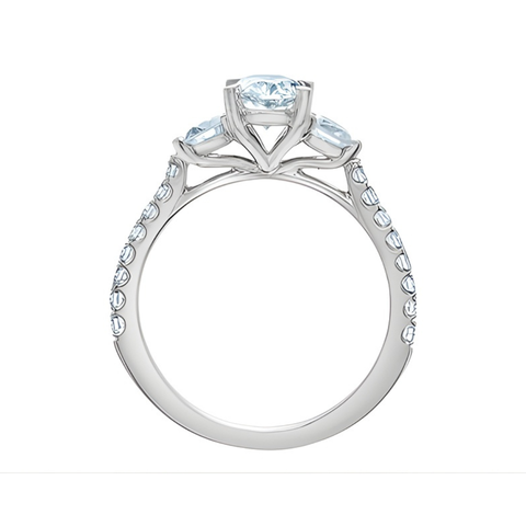 14kt White Gold 1.58cttw Lab-Grown Diamond Three Stone Ring