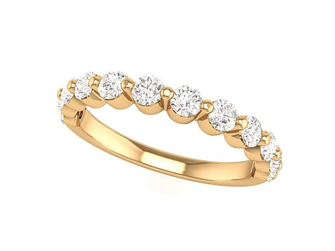10kt Rose Gold 0.50cttw Shared Prong Diamond Band