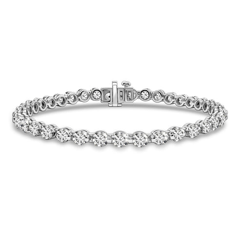 10kt White Gold 5.00cttw Lab-Created Diamond Tennis Bracelet