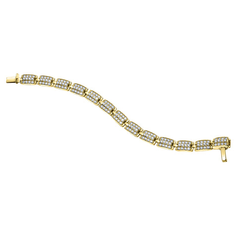14kt Yellow Gold 5.08cttw Canadian Diamond Maple Leaf Bracelet