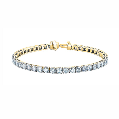 10kt Yellow Gold 2.00cttw Lab-Created Diamond Tennis Bracelet