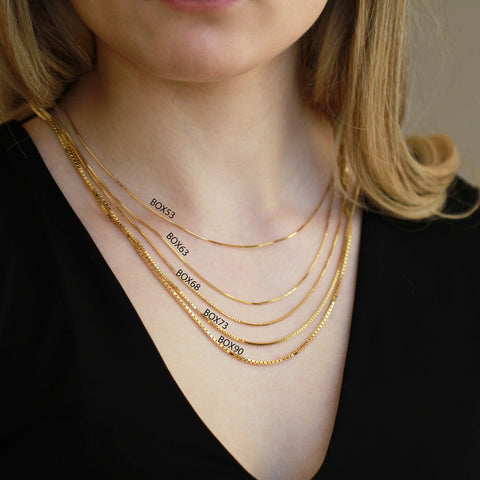 14kt Yellow Gold Box63 Chain in 20"