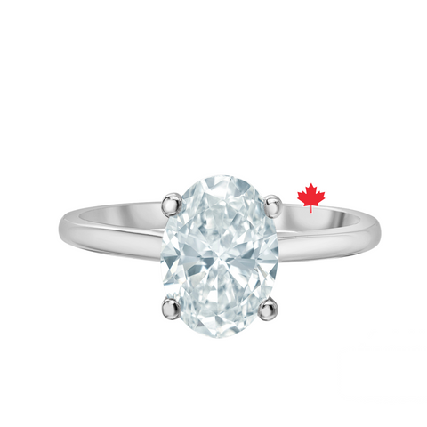 14kt White Gold 1.27cttw CANADIAN Diamond Oval Engagement Ring