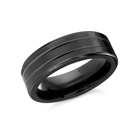 Black Cobalt 7mm Men's Ring