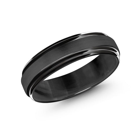 Black Cobalt 6mm Men's Ring