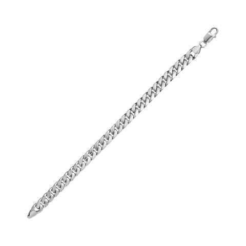 925 Sterling Silver Miami Cuban Link Bracelet 8.5-Inch