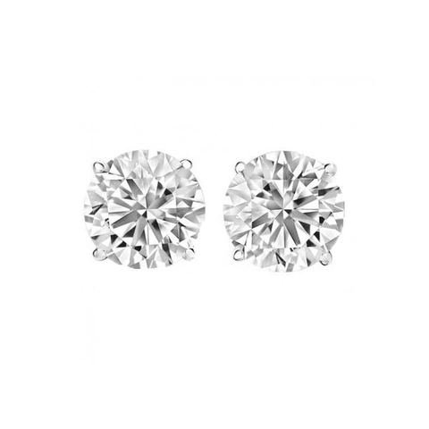 14kt White Gold 1.12cttw Round Diamond Stud Earrings