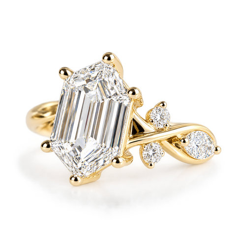 14kt Yellow Gold 2.50cttw Lab-Grown Marquise Diamond Engagement Ring