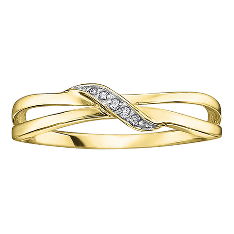 10kt Yellow Gold Diamond Split Shank Fashion Ring10kt Yellow Gold Diamond Split Shank Fashion Ring