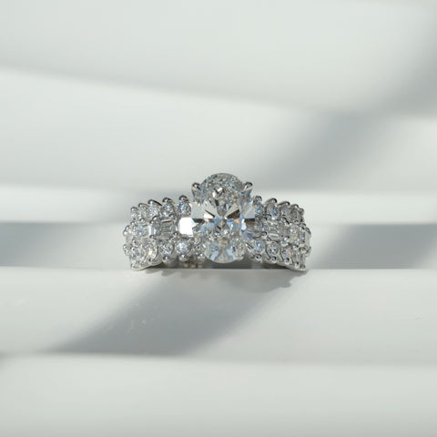 14kt White Gold 3.66cttw Stunning Lab-Grown Diamond Ring
