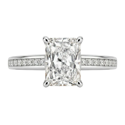 14kt White Gold 2.36cttw Radiant Lab-Grown Diamond Engagement Ring