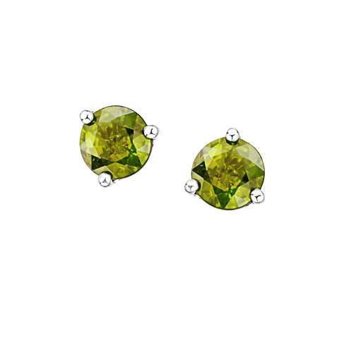 Peridot stud earrings white gold online
