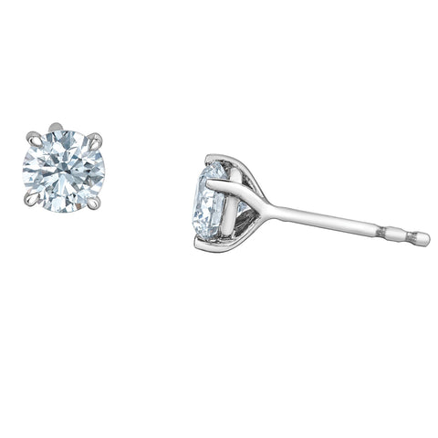 14kt White Gold 1.05cttw Lab-Created Diamond Stud Earrings