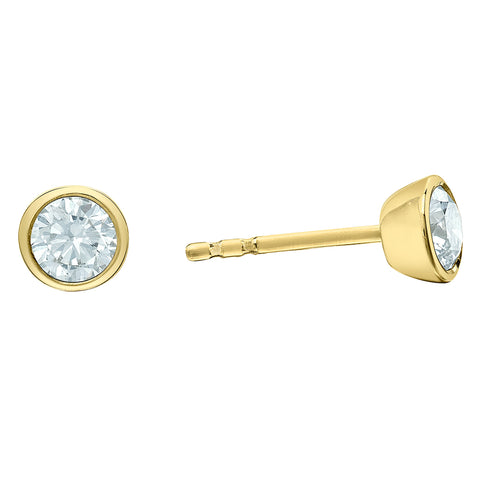 14kt Yellow Gold 0.50cttw Lab-Created Diamond Stud Earrings