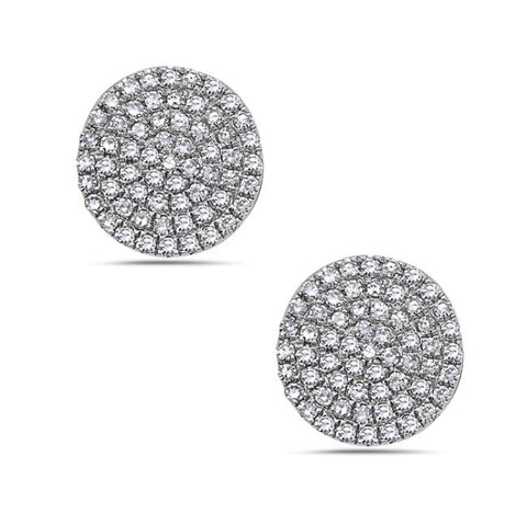 14kt White Gold 0.32cttw Diamond Disc Earrings