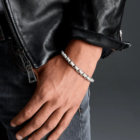 Sterling Silver Link-Only Mens Bracelet
