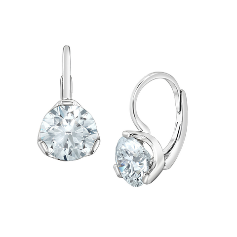 14kt White Gold 4.11cttw Lab-Grown Diamond Earrings