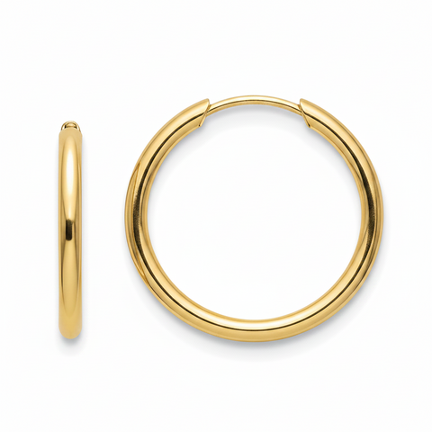 10kt Yellow Gold 30mm Sleeper Earrings