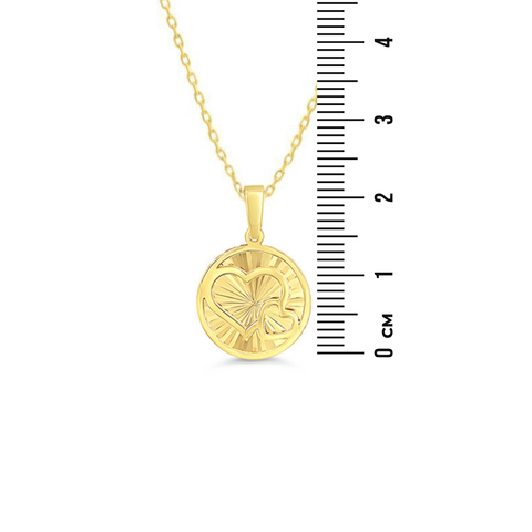 10kt Yellow Gold Two Intertwined Hearts Pendant