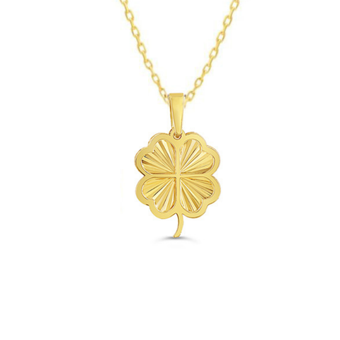 10kt Yellow Gold Clover Pendant