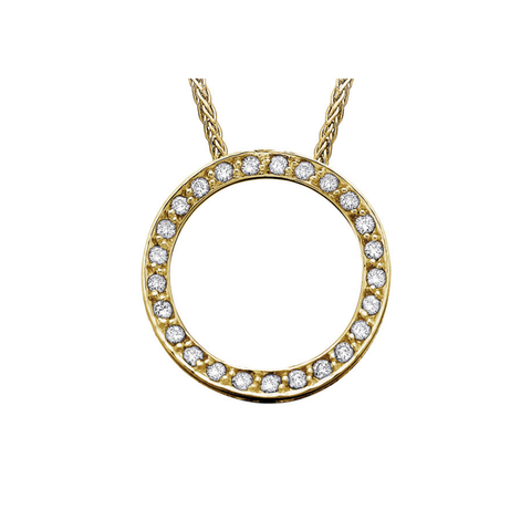 10kt Yellow Gold 0.66cttw Diamond Circle of Love Pendant