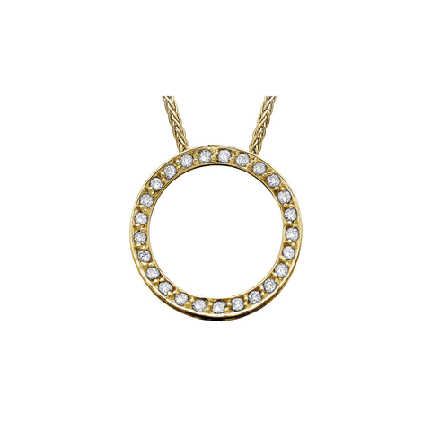 10kt Yellow Gold 0.40cttw Diamond Circle of Love Pendant