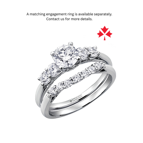 14kt White Gold 0.21cttw Canadian Diamond Wedding Band