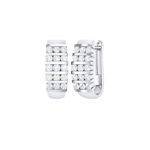 10kt White Gold 1.00cttw Diamond Earrings